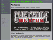 Tablet Screenshot of cheyenneautometal.com